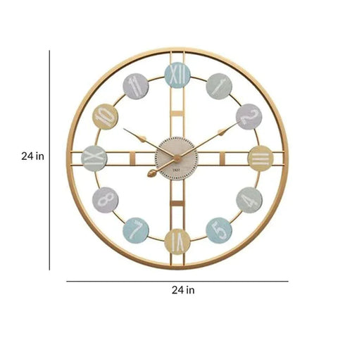 Color Palette Round Metal Wall Clock