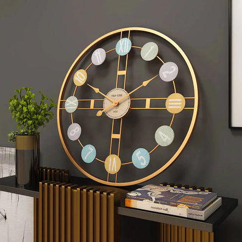 Color Palette Round Metal Wall Clock