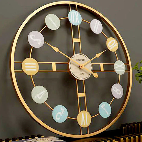 Color Palette Round Metal Wall Clock