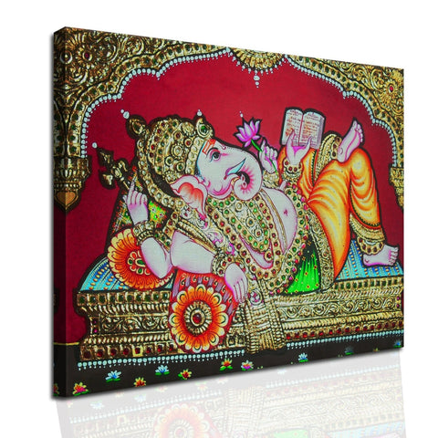 Tanjore Framed Wall Art Large Size Canvas Painting For Home Decoration