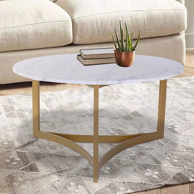 Coffee Table In Golden Powder Colour