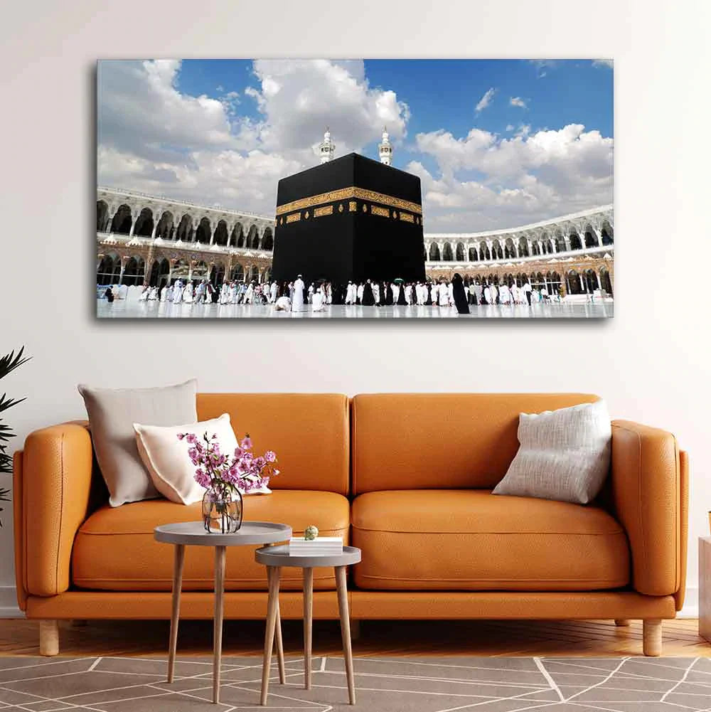 Islamic /Muslim Wall Painting Of Makkah Al-Mukarramah Canvas Print Wall painting