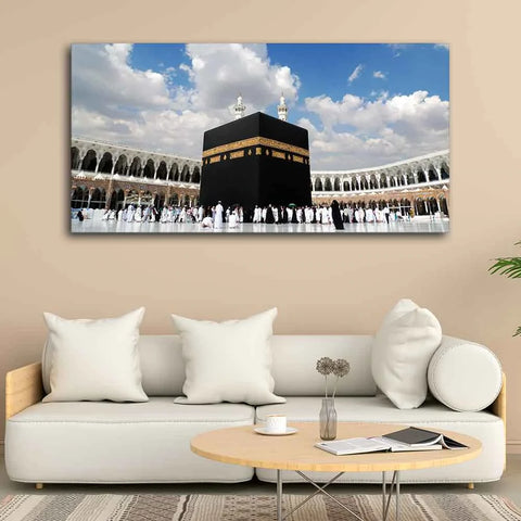 Islamic /Muslim Wall Painting Of Makkah Al-Mukarramah Canvas Print Wall painting