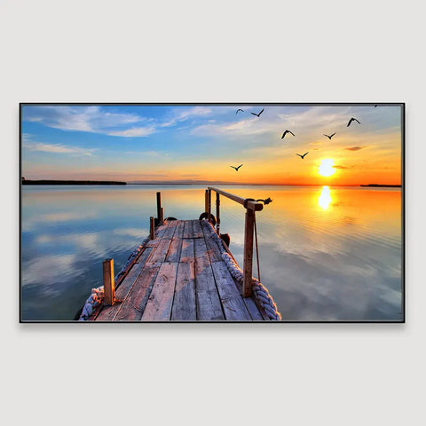 Beach Sunset Ocean Scenery Canvas Wall Painting