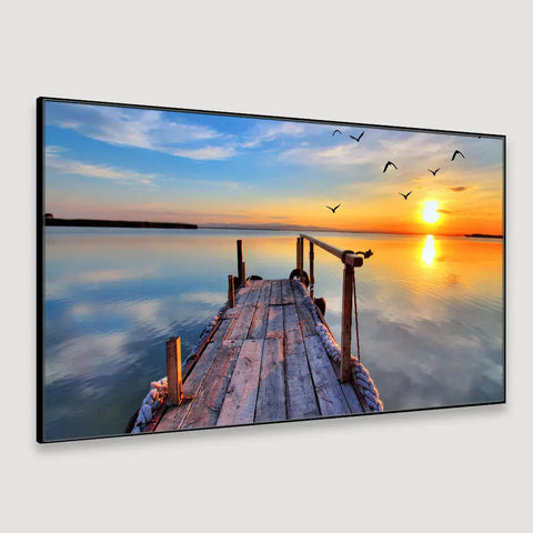 Beach Sunset Ocean Scenery Canvas Wall Painting