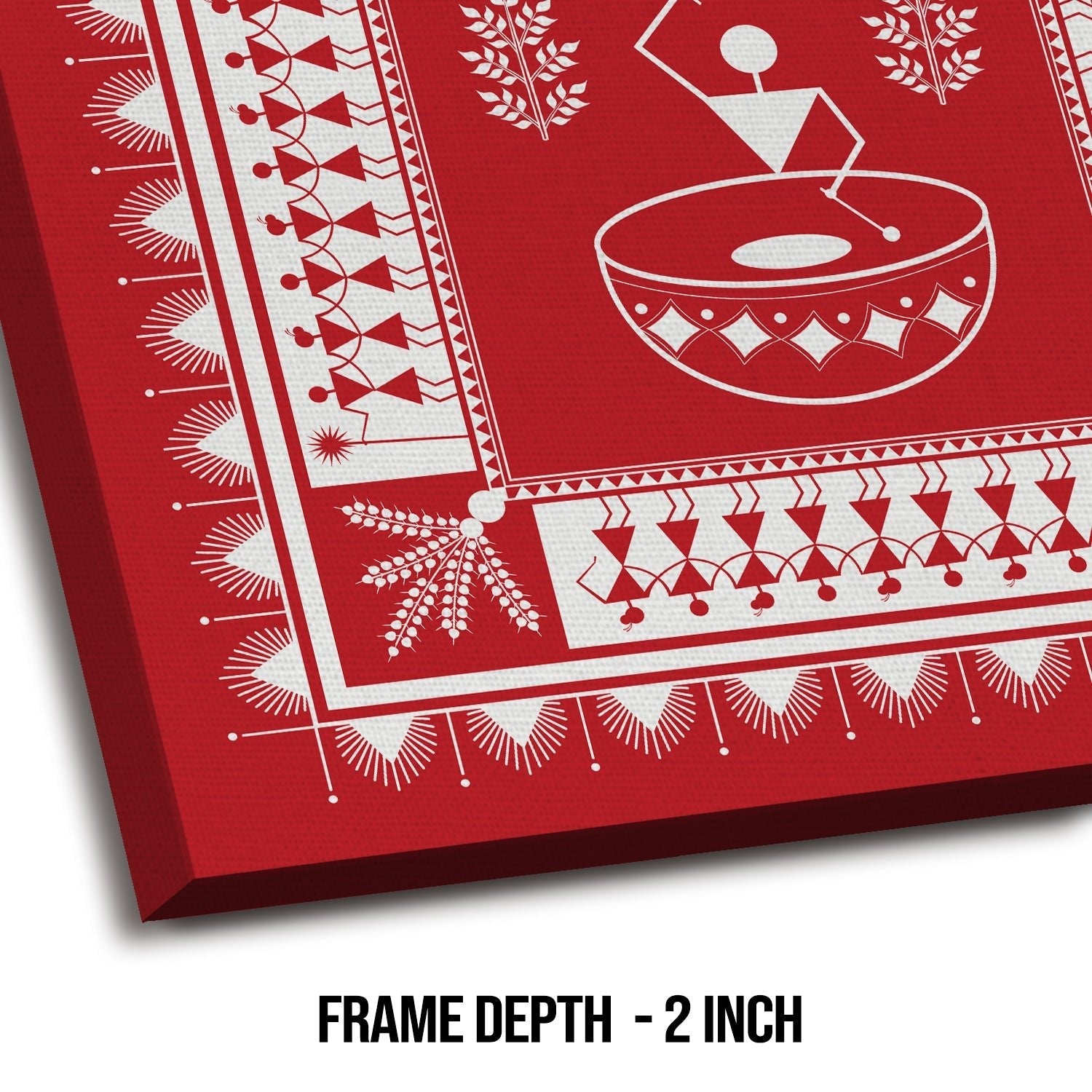 Warli Ethnic Wall Art Canvas Painting For Home Decor Ready To Hang Art